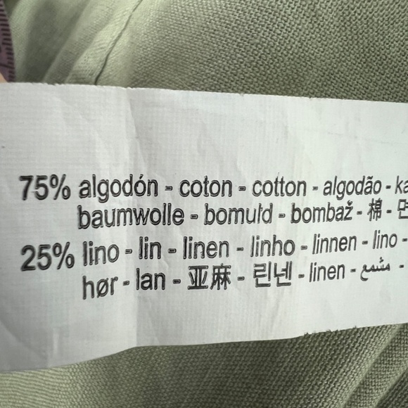 ZARA Cotton Linen Button Front 3/4 Sleeve Women's Babydoll Tunic Top Size Small - Picture 9 of 11